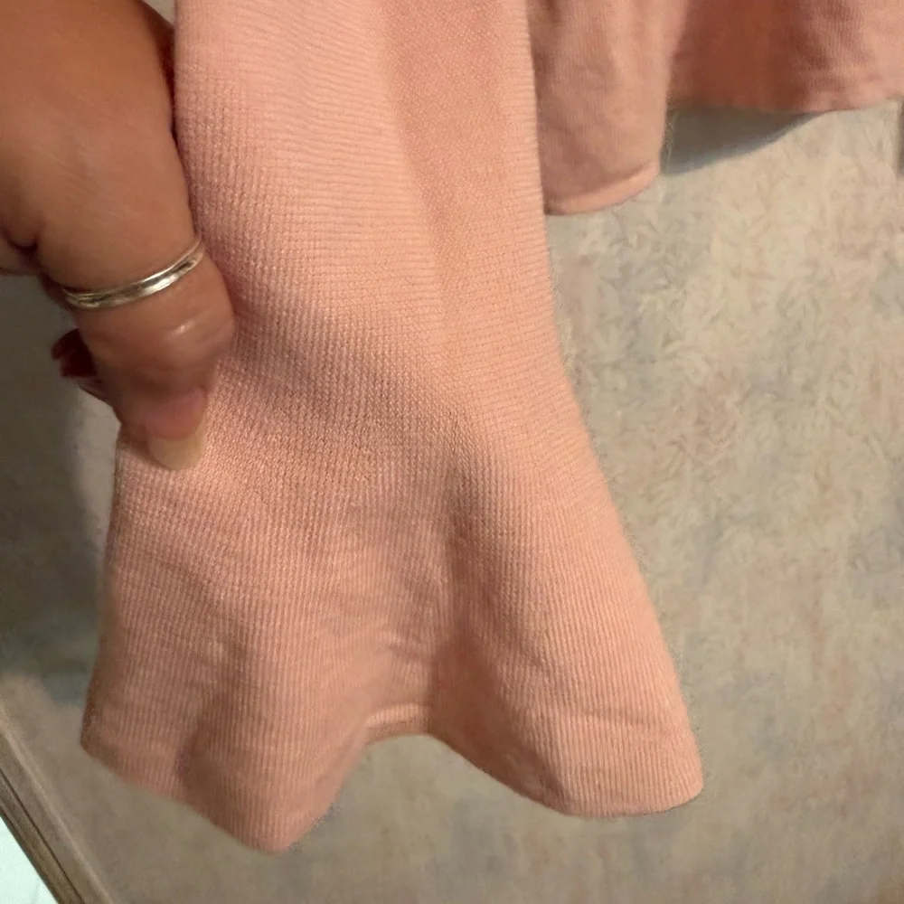 Tory Burch Kimberly merino wool sweater featuring embellished flare cuffs.  S/P